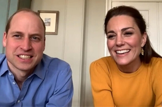 The Duke and Duchess of Cambridge video call