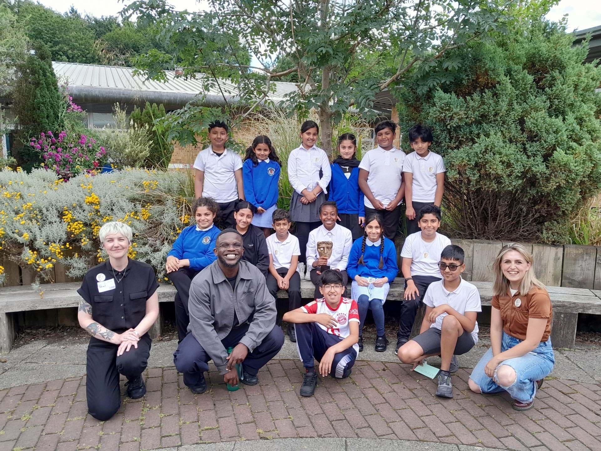 a group of students with special guests from BAFTA