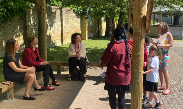 MPs meet pupils in the playground