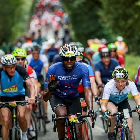 Group of Cyclists on road