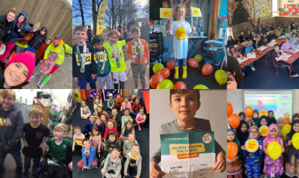 Collage of fundraisers during Children's Mental Health Week 2022
