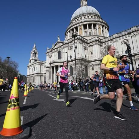 Runners at London Landmarks Half Marathon