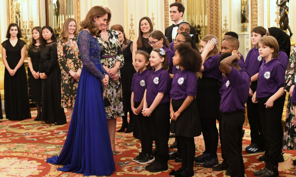 The Duchess of Cambridge meets pupils