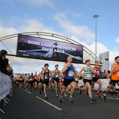 Runners at Manchester Marathon
