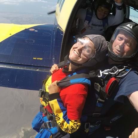 Andrea skydiving