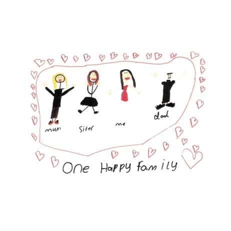 Children's drawing about divorce