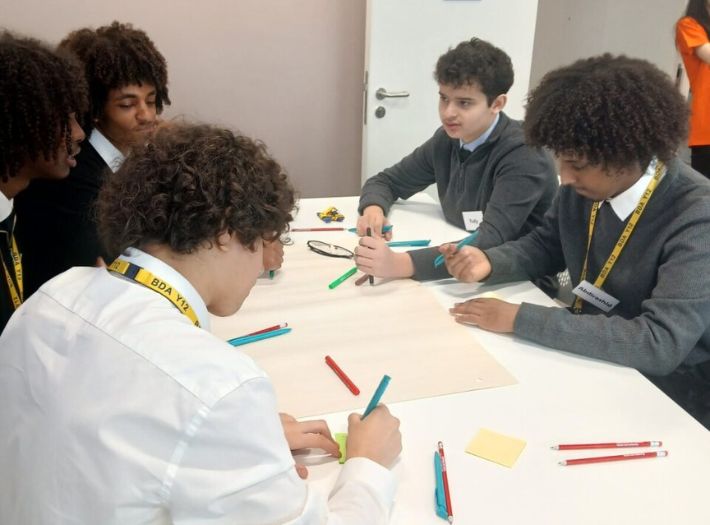 Mohn Centre Visit Header Year 12 students taking part in a workshop exploring the impact of smartphones and social media on mental health