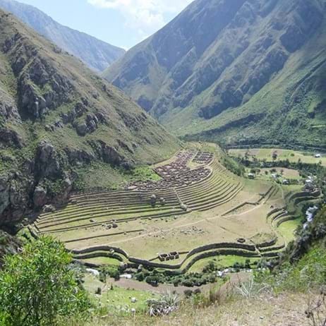 Inca trail to Machu Picchu view