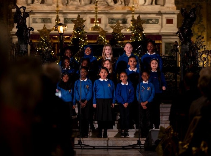 Allen Edwards Primary School Choir sings at 2025 Place2Be Carol Concert