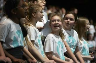 young girls part of the Young Voices choir