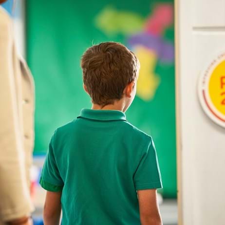 Child going into counselling room